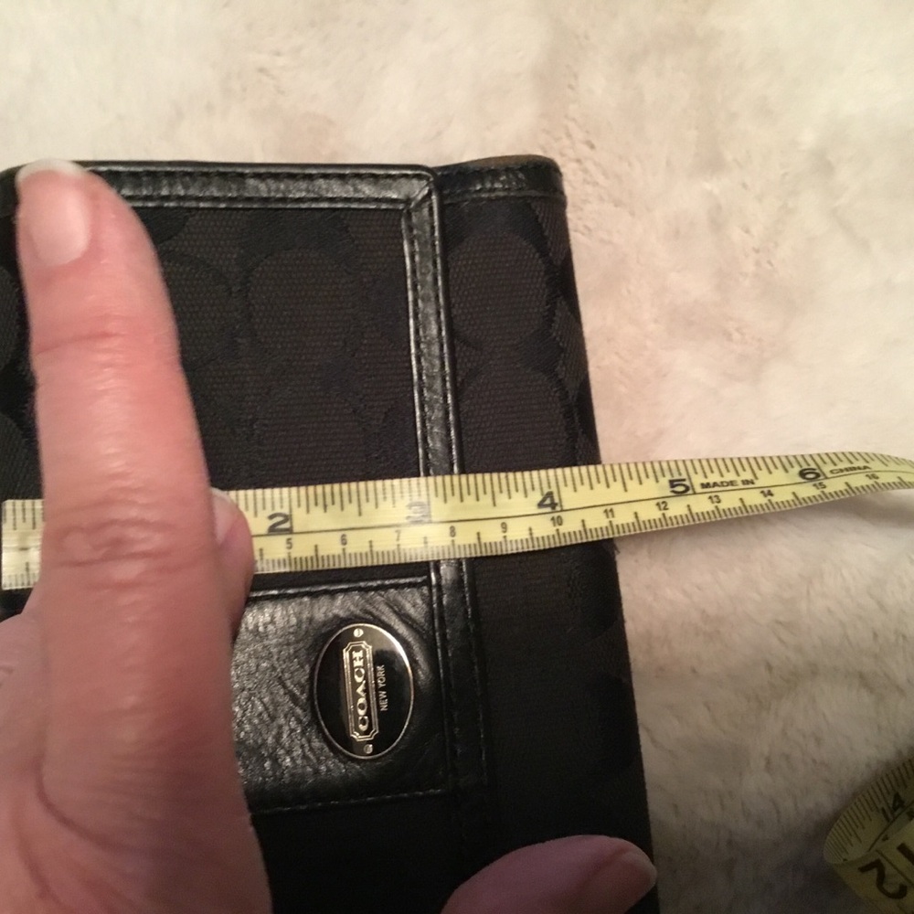 Coach Signature Monogram Large Black Wallet - Picture 10 of 10